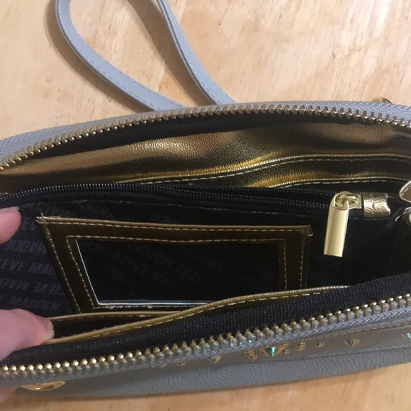 Steve Madden Gray Studded Wallet/Wristlet - Picture 5 of 5